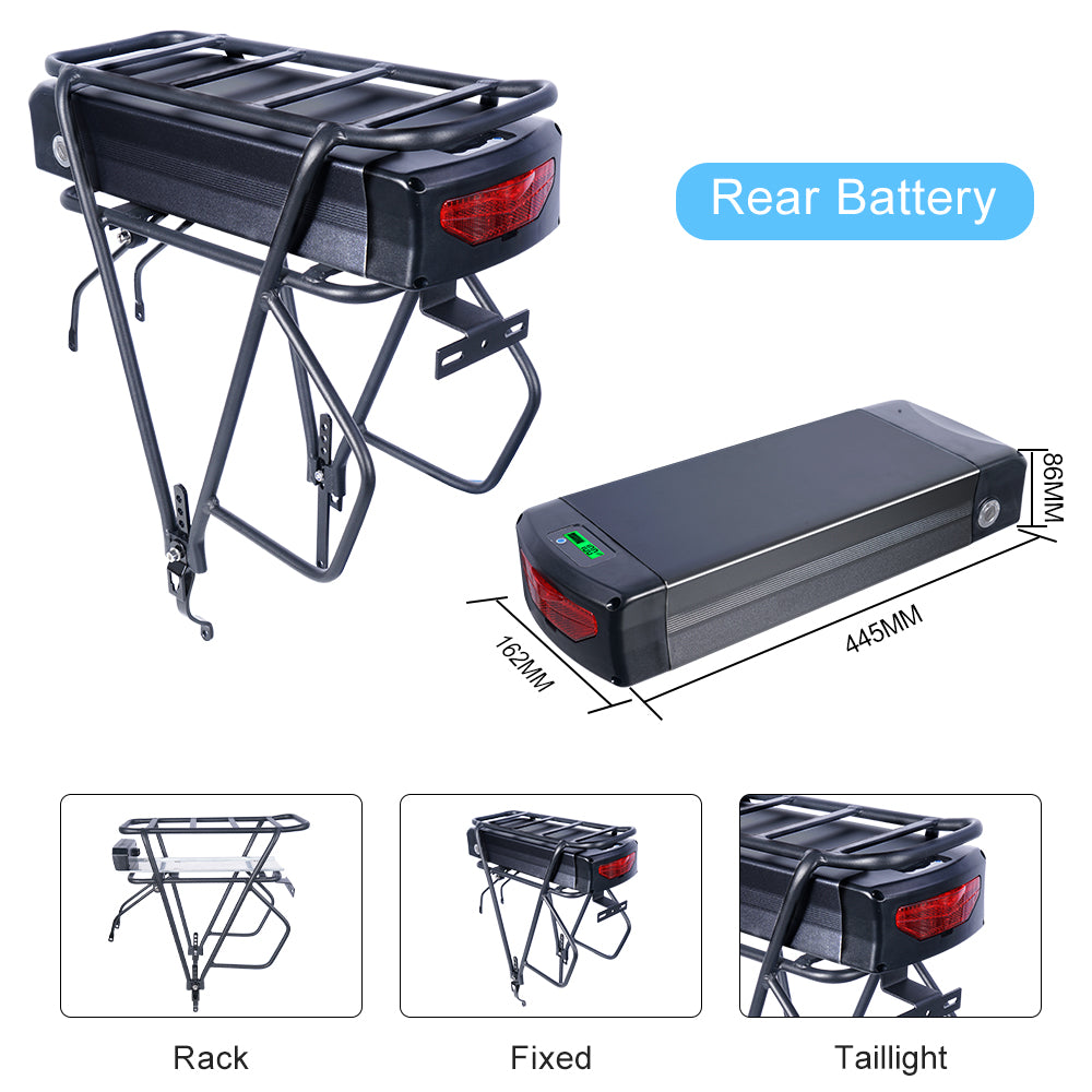 Lithium battery pack 52V27AH Ebike with V-brake hanger1000W2000W Motor Rechargeable Power Accessories