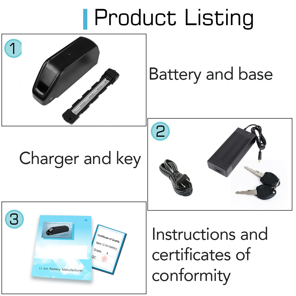 Ebike Battery 60V19.2AH suitable for 500-2000W Motor Lithium Battery Pack assembly