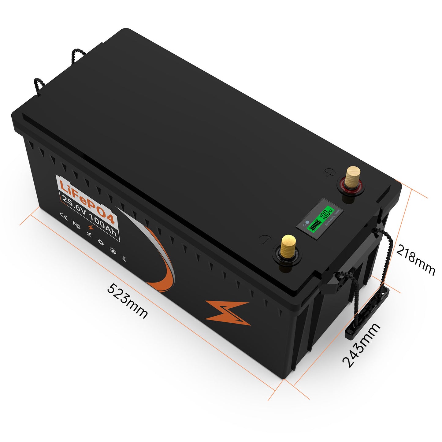 Lithium battery Pack 25.6V100AH Rechargeable Outdoor RV/Tent Truck Camper AC/DC Household Energy Storage