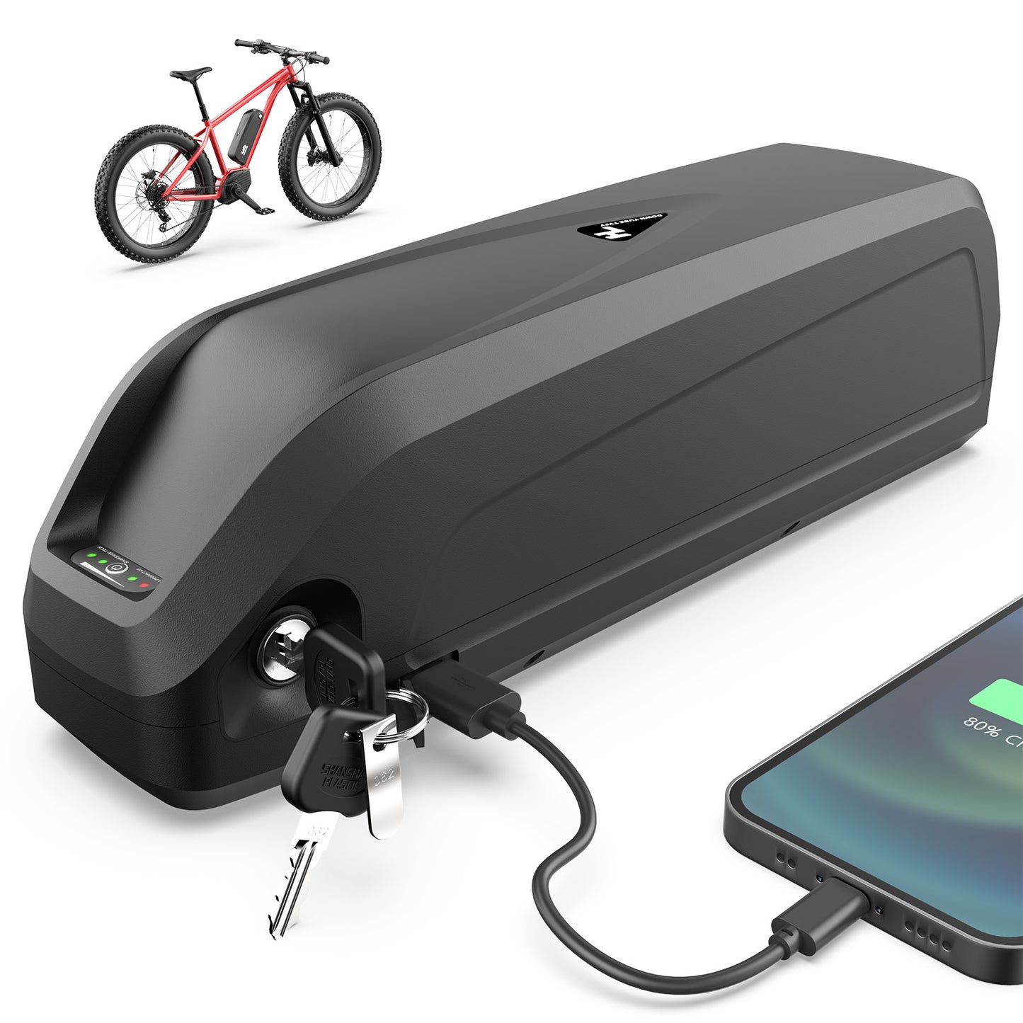 Electric bicycle battery 48V19.2AH suitable for 500-1500W XP4 edition2.0 Lithium Battery Pack