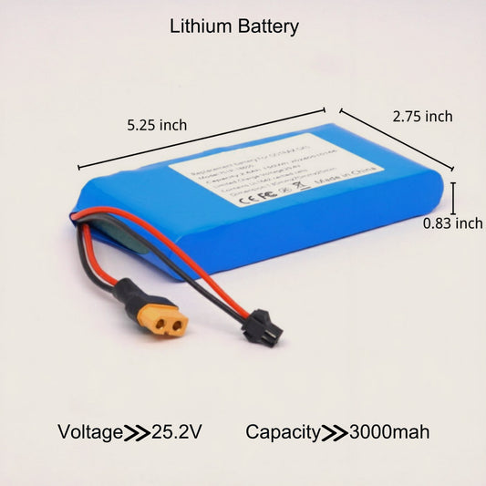 Scooter Battery Lithium Battery Pack 25.2V 3000mAh 7S1P Rechargeable Battery, Compatible with:GKS/GKS Plus/GKS PRO,Children Play