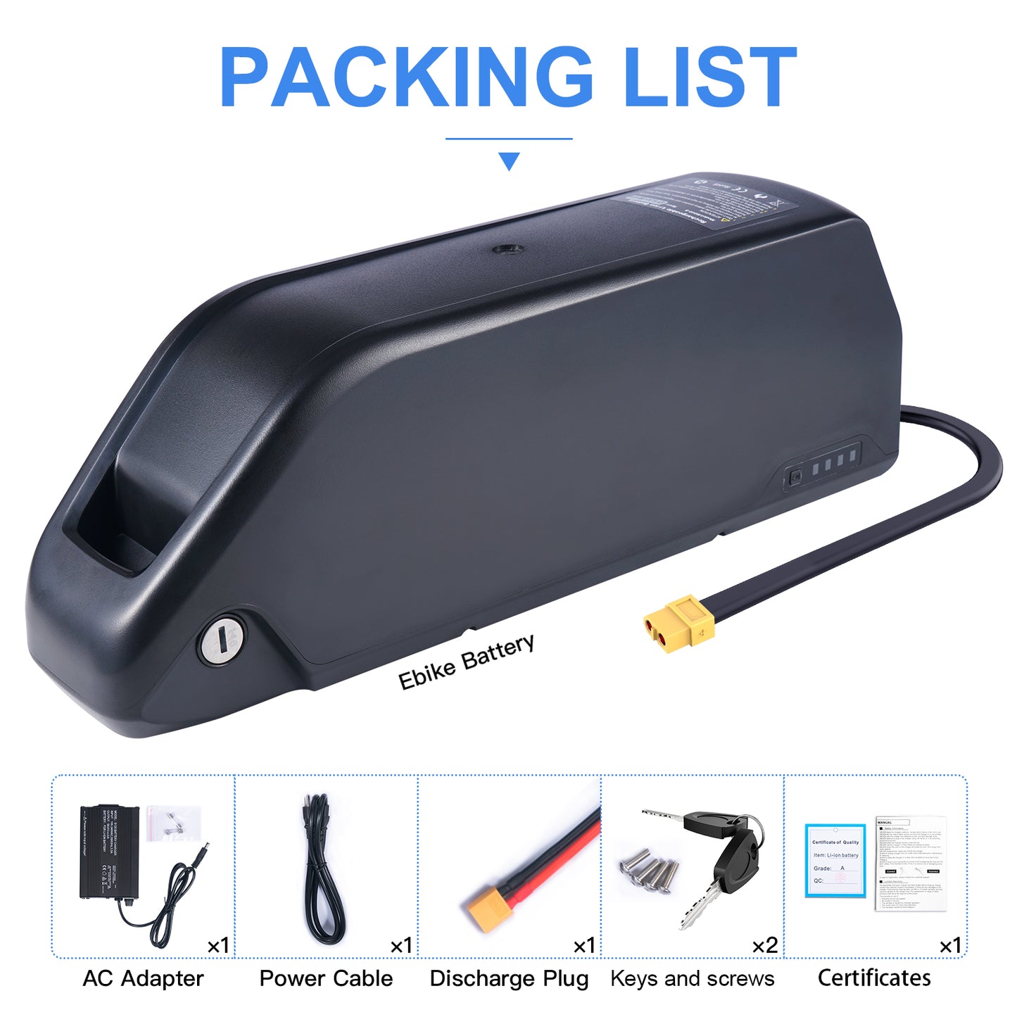 Electric bicycle Lithium Battery Pack 52V19.2AH suitable for 500-1200W Motor XP4 edition2.0